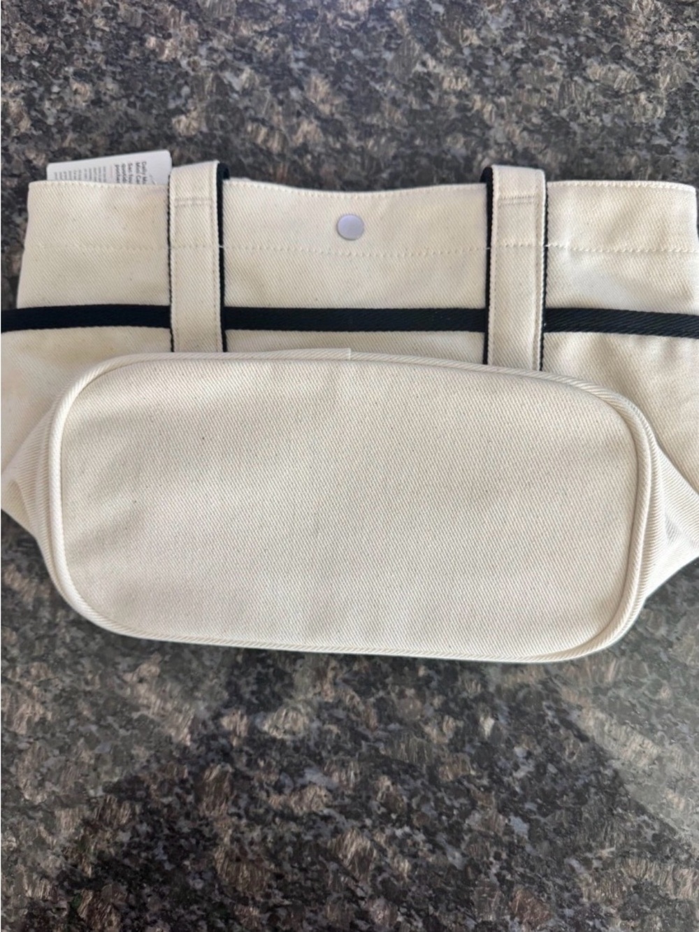 lululemon athletica Cream Canvas Tote with Black Trim - Picture 2 of 3